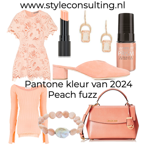 Pantone kleur van 2024 is Peach Fuzz.