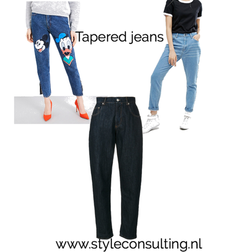 Tapered jeans.