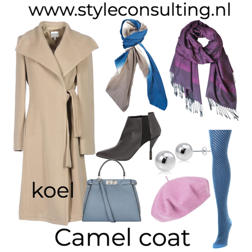 Camel coat/ camel jas voor het koele zomertype.