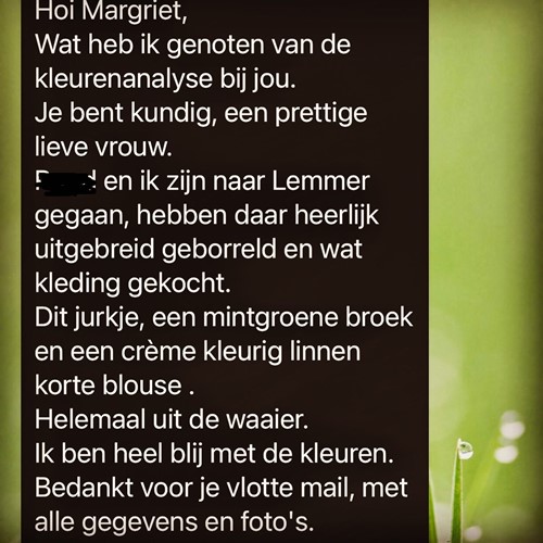 Kleuradvies in Joure (Friesland).