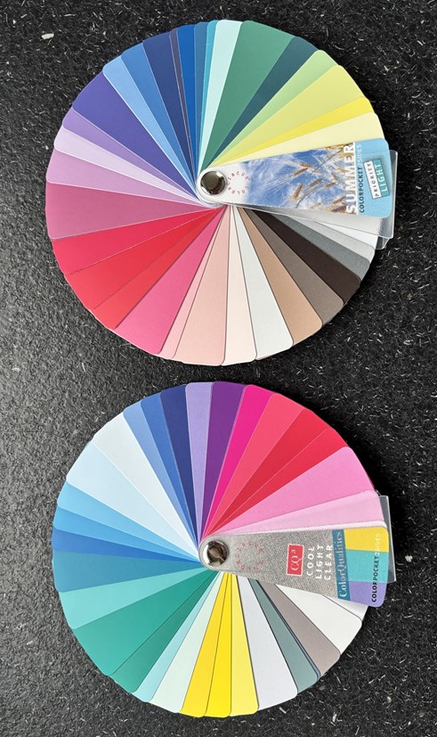 Het verschil tussen het lichte zomertype en het lichte wintertype.