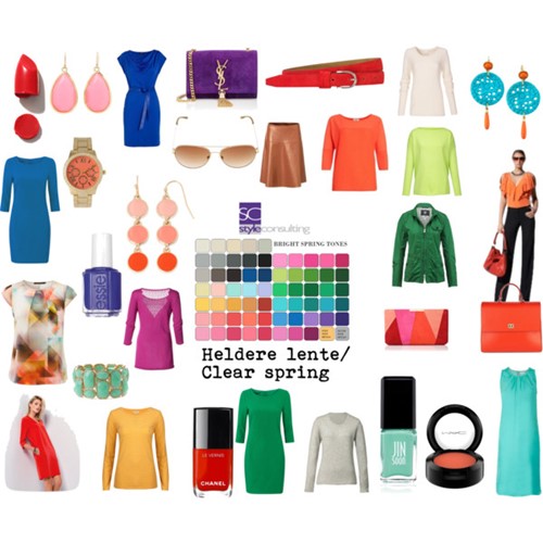 Kleuren voor het heldere lentetype.