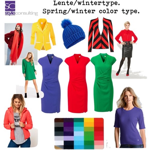 Kleuren voor het lente/wintertype.