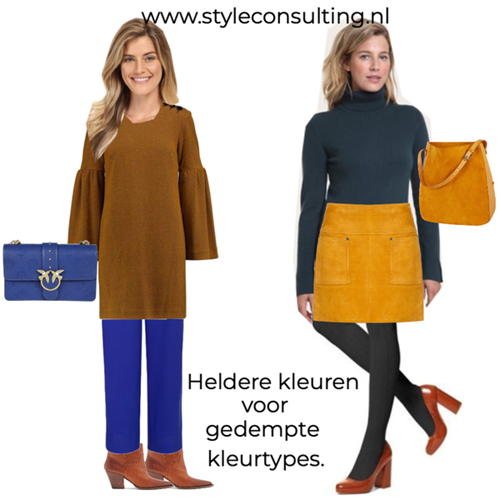 Heldere kleuren voor een gedempt kleurtype.