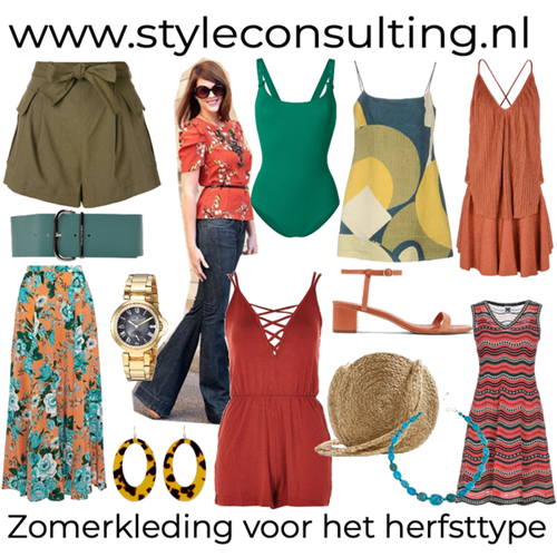 Zomerkleding voor het herfsttype.