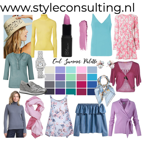 Kleuren en kleding voor het koele zomertype.