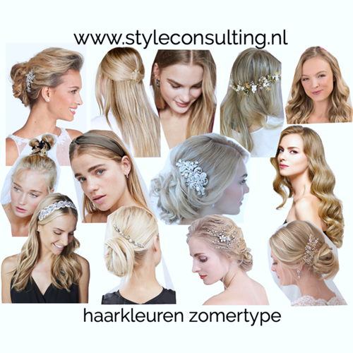 Haarkleuren voor het zomertype.