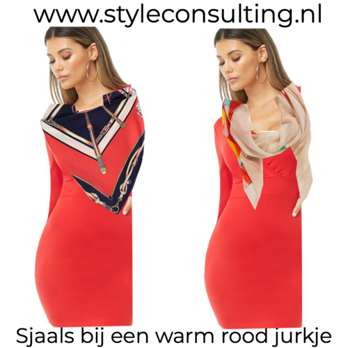 Combineren met warm rood.