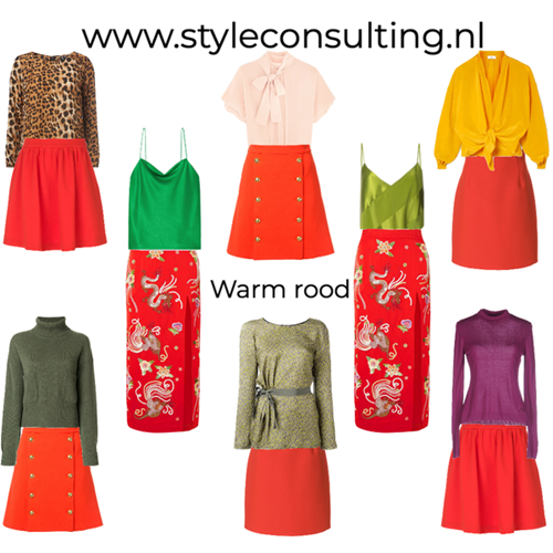 Combineren met warm rood.