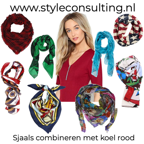 Combineren met koel rood.