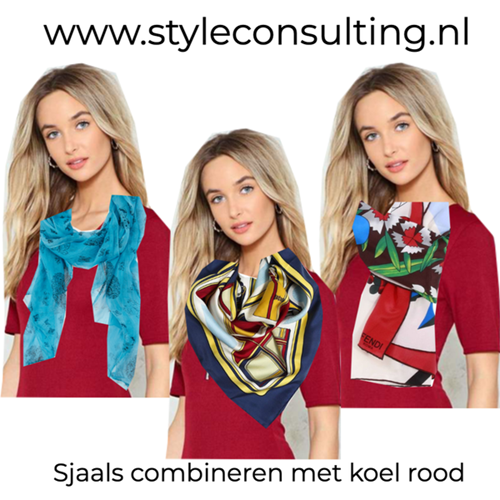 Combineren met koel rood.