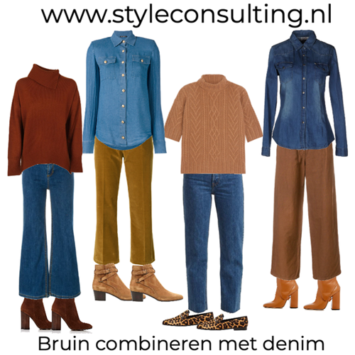 Combineren met de kleur bruin.