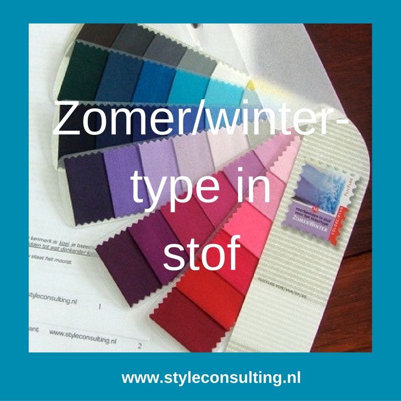 Kleurenwaaier stofstaaltjes zomer/ wintertype 10 seizoenen systeem