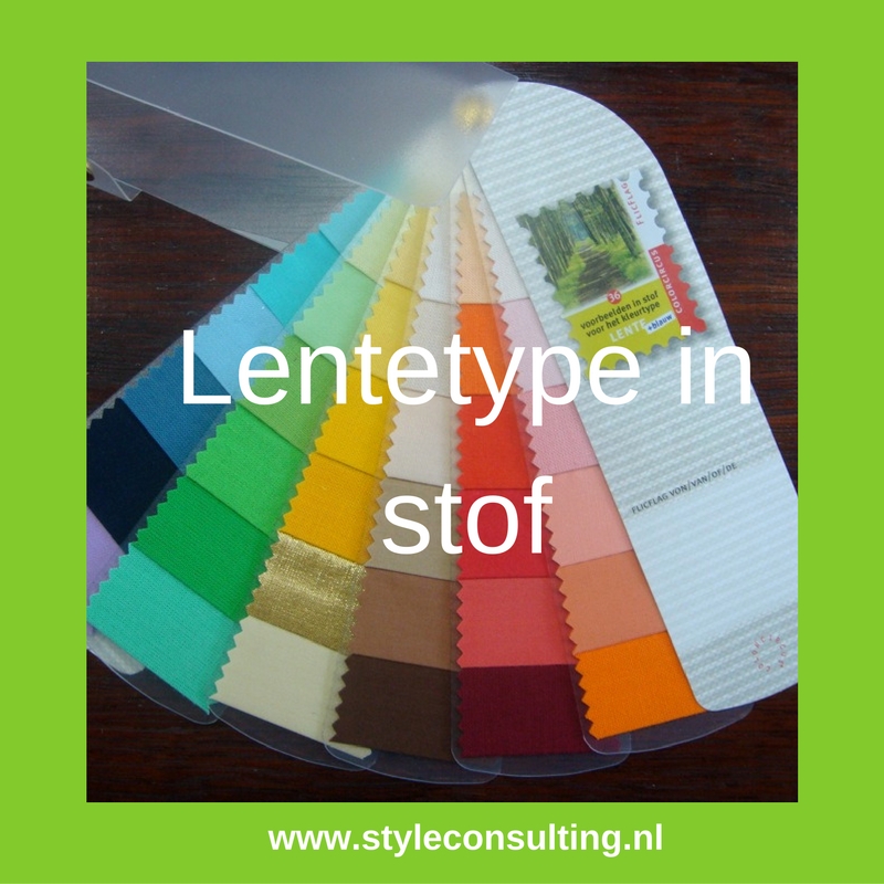 Kleurenwaaier stofstaaltjes warme lentetype Colour me Beautiful 