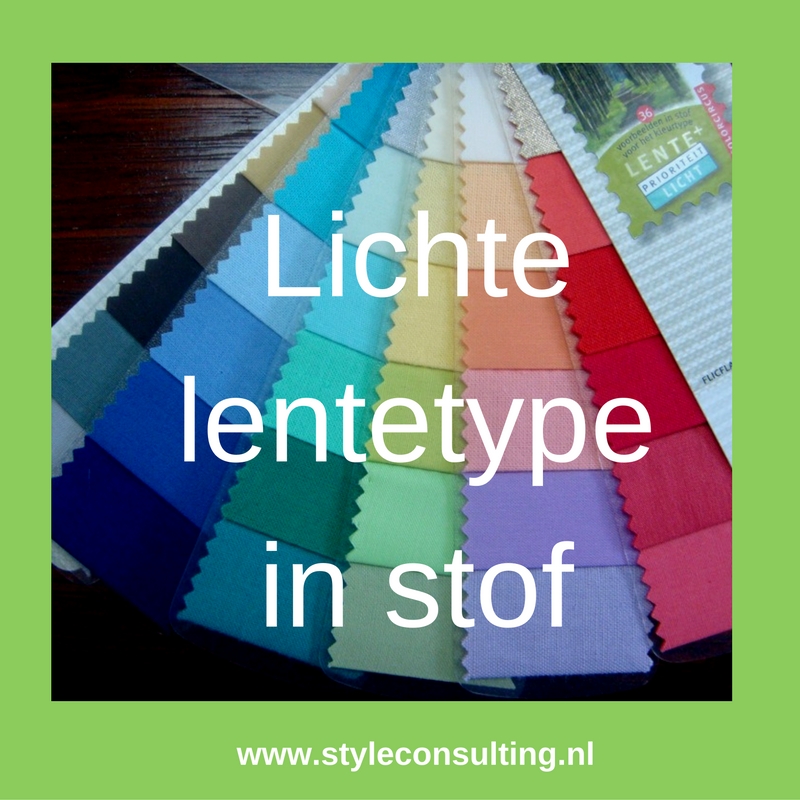 Kleurenwaaier stofstaaltjes lichte lentetype Colour me Beautiful