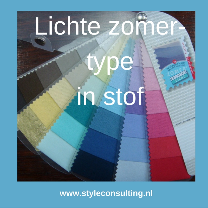 Kleurenwaaier stofstaaltjes lichte zomertype Colour Me Beautiful