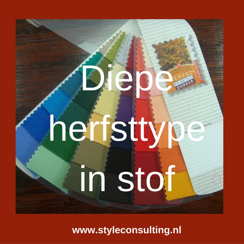 Kleurenwaaier stofstaaltjes diep herfsttype Colour Me Beautiful