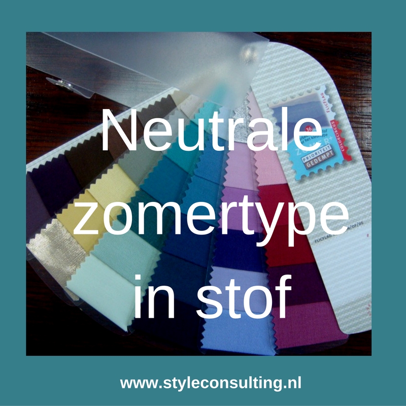 Kleurenwaaier stofstaaltjes  neutrale zomertype Colour Me Beautiful