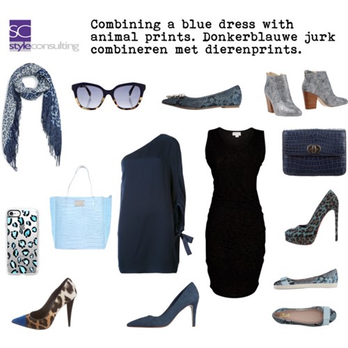 Hoe style je een donkerblauw jurkje?