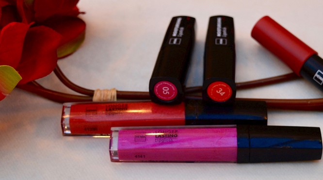Kleuren voor lipstick/ lippenstift van de Hema voor de meest bekende kleurtypes.
