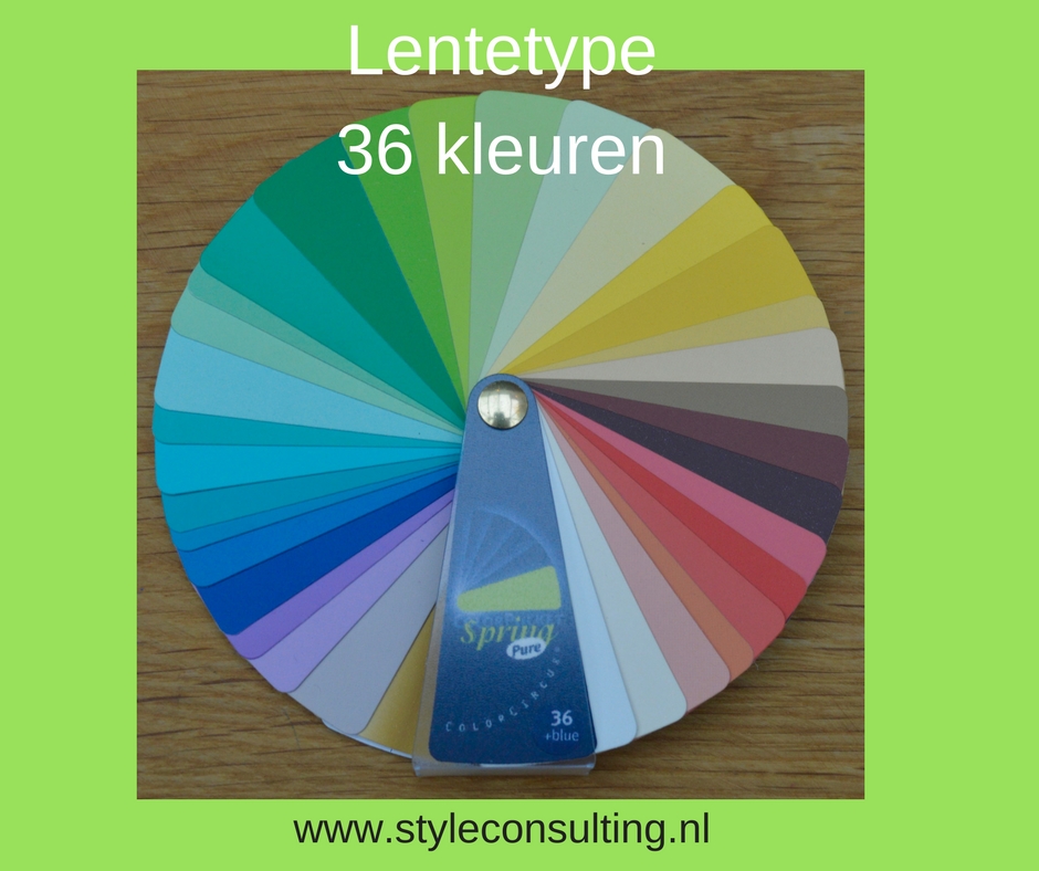 Kleurenwaaier warme lentetype 36 kleuren Colour Me Beautiful