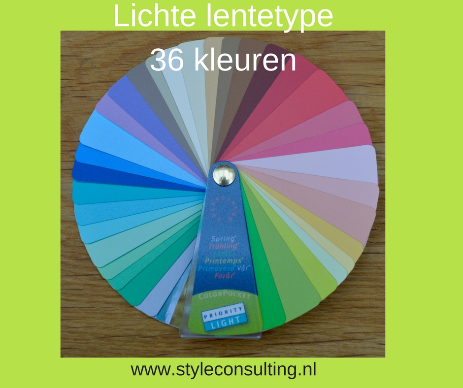 Kleurenwaaier lichte lentetype 36 kleuren Colour Me Beautiful