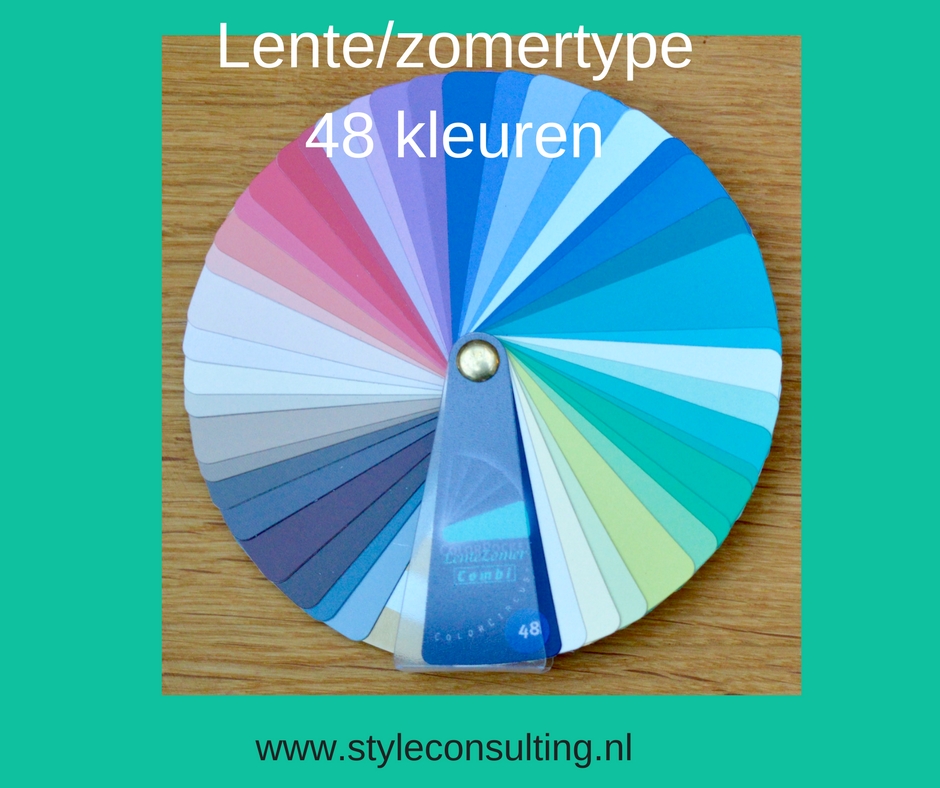 Kleurenwaaier lente/zomertype 48 kleuren 10 seizoenen systeem