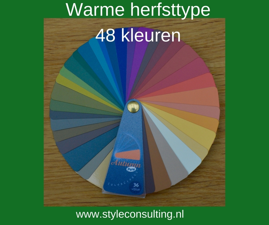 Kleurenwaaier warme herfsttype 36 kleuren Colour Me Beautiful