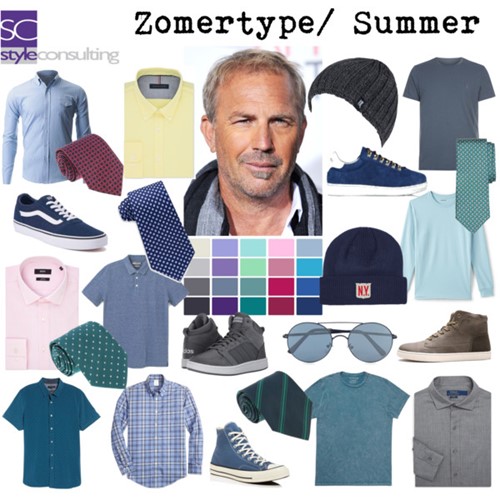 Zomertype (man). Summer color type (men).