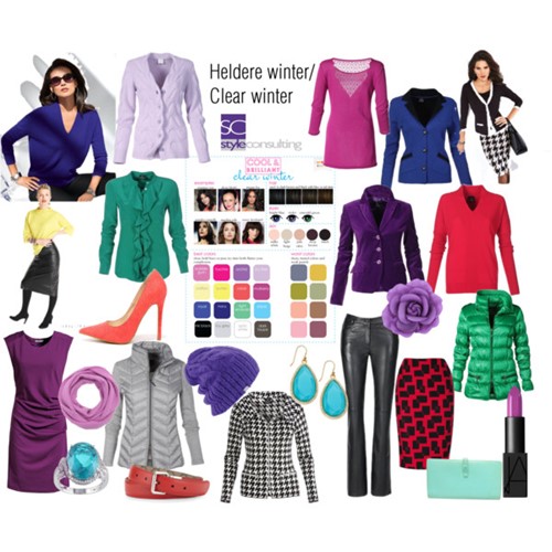 Kleuren en kleding voor het heldere wintertype/ clear winter.