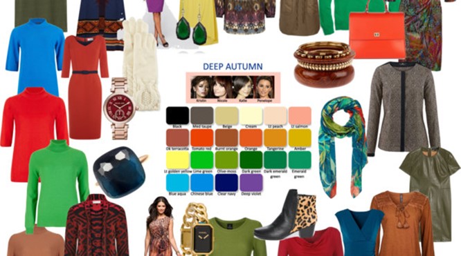 Kenmerken en kleuren voor het diepe herfsttype.