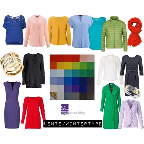 Kleuren en kleding voor het lente/wintertype.