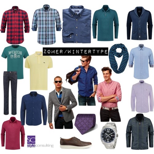Kleuren en kleding voor het mannelijke zomer/wintertype