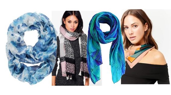 Gebruik een sjaal om je outfit af te stylen.