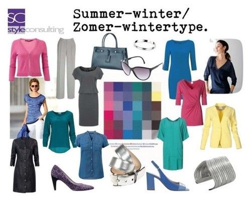 Kleuren en kenmerken van het zomer/wintertype.