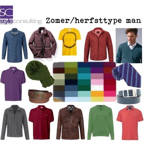 Kleuren en kenmerken van het zomer/herfsttype.