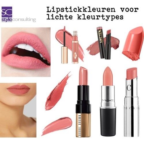 Lipstick-kleuren voor het lente/zomertype.