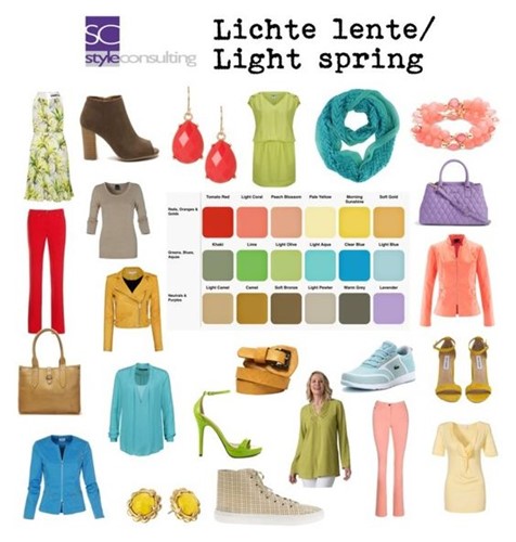 Kleuren, kleding, en kenmerken voor het lichte lentetype. | Style Consulting