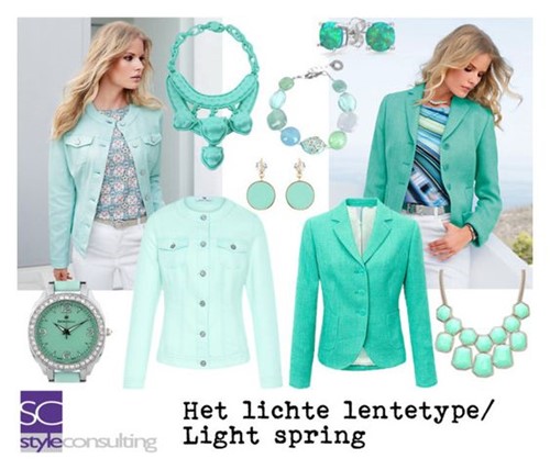 Kleuren en kleding voor het lichte lentetype.
