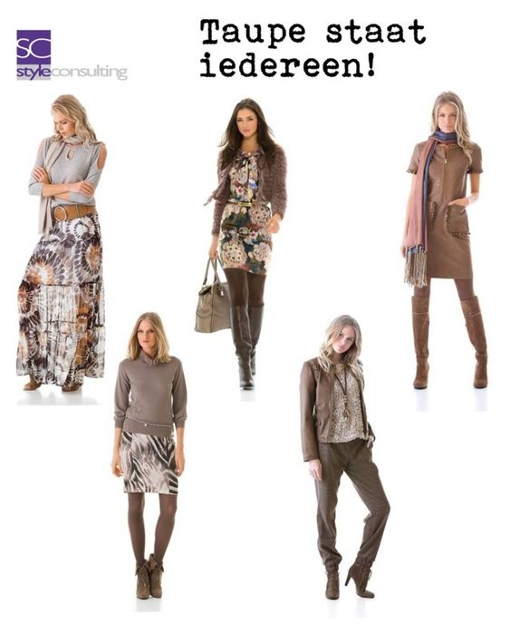 Kleding in de kleur taupe. Style Consulting