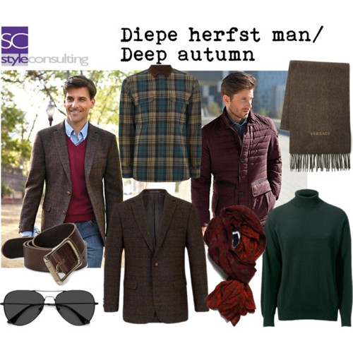 Diepe herfsttype man.