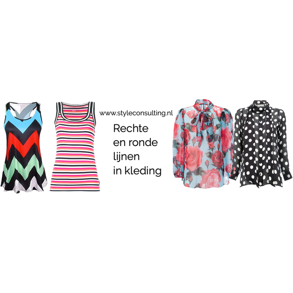 Het verschil tussen rechte en ronde lijnen in je kleding.