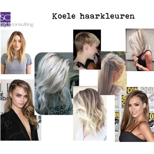 Voorbeelden van koele haarkleuren.