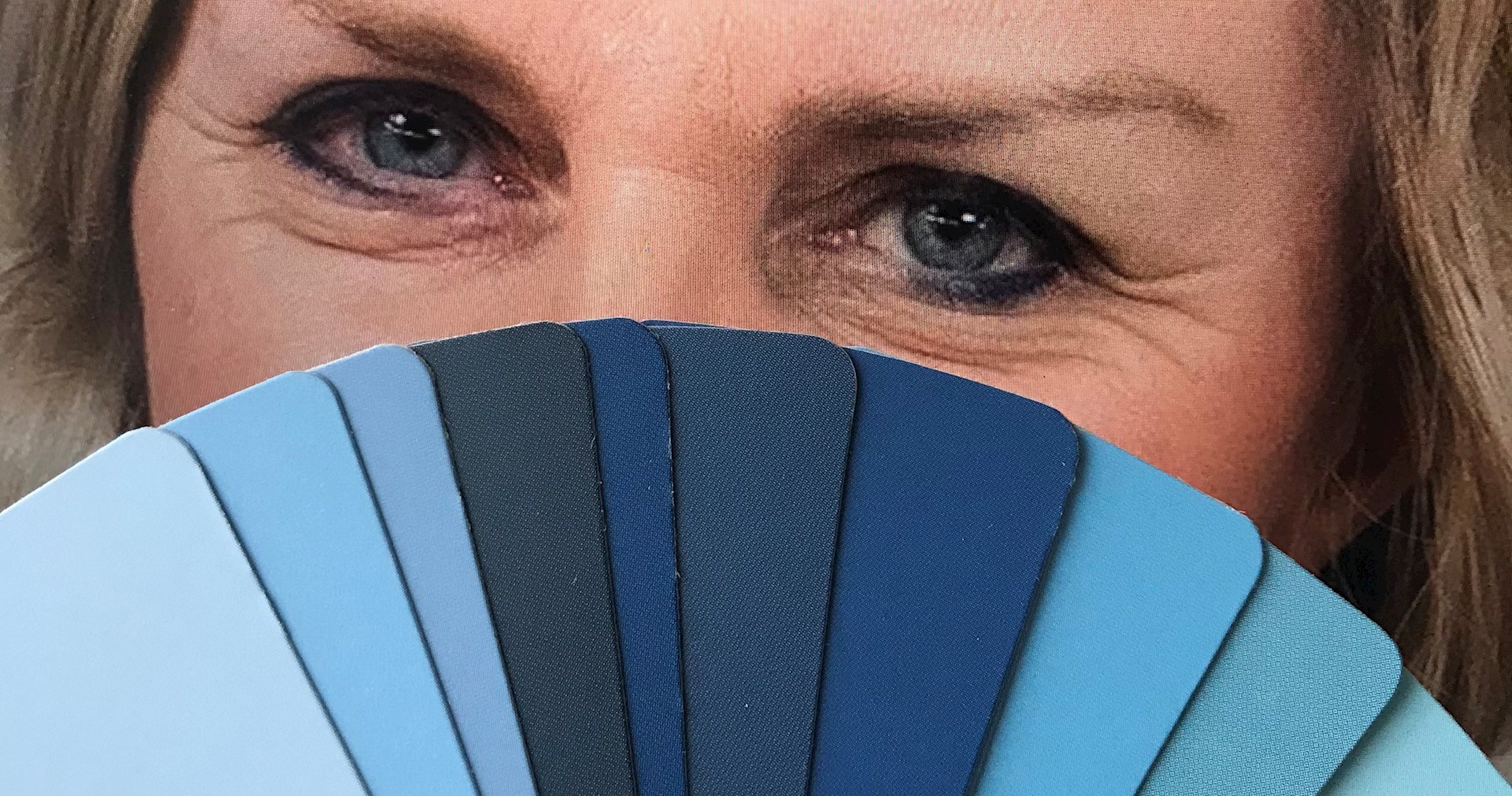 Herhaal de kleuren uit je ogen.